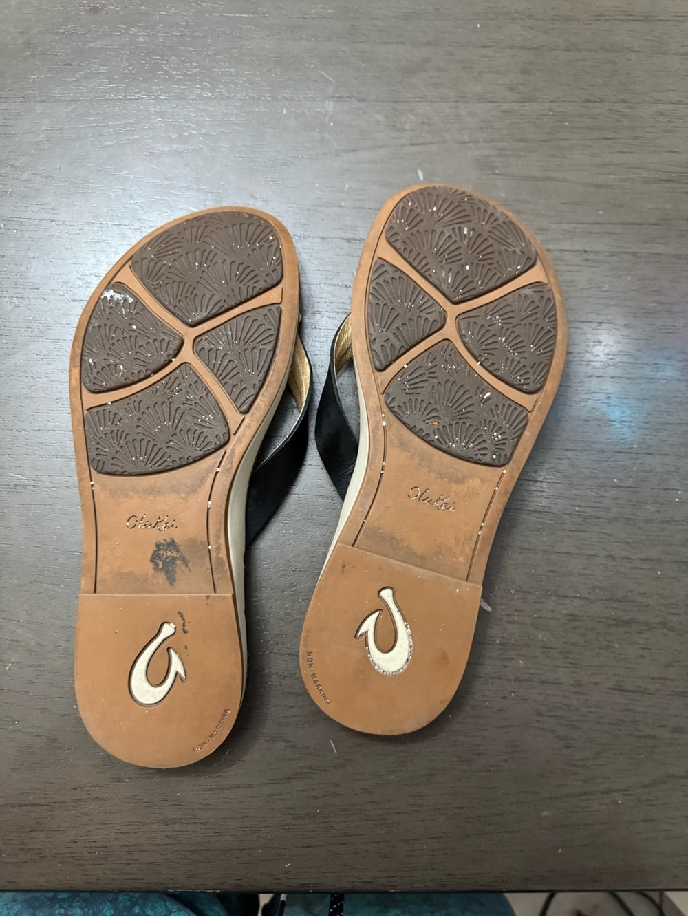 OluKai Black. Nohie Flip Flop size w 8 - Picture 12 of 13